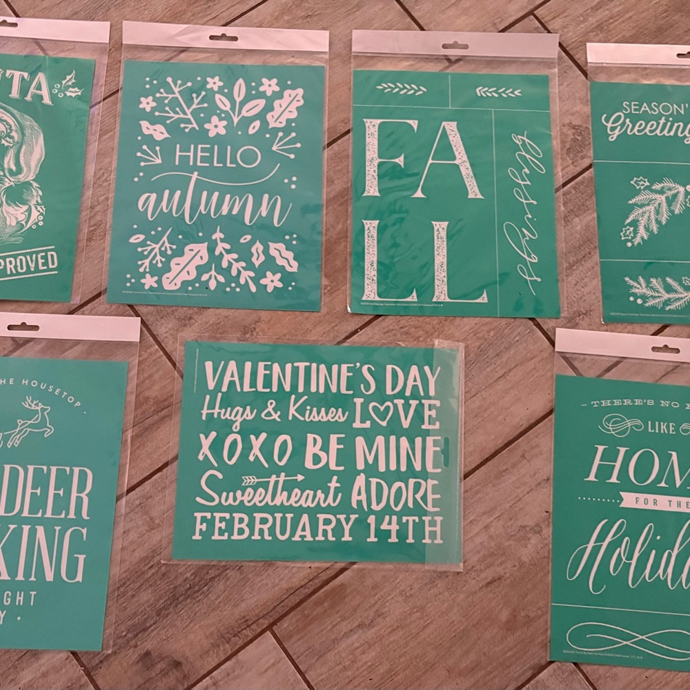 Seasonal Stencil Set with Holiday Designs